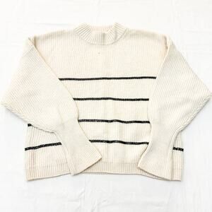 The Kooples Wool Long Sleeve Sweater Black Studded Trim Size 3 L